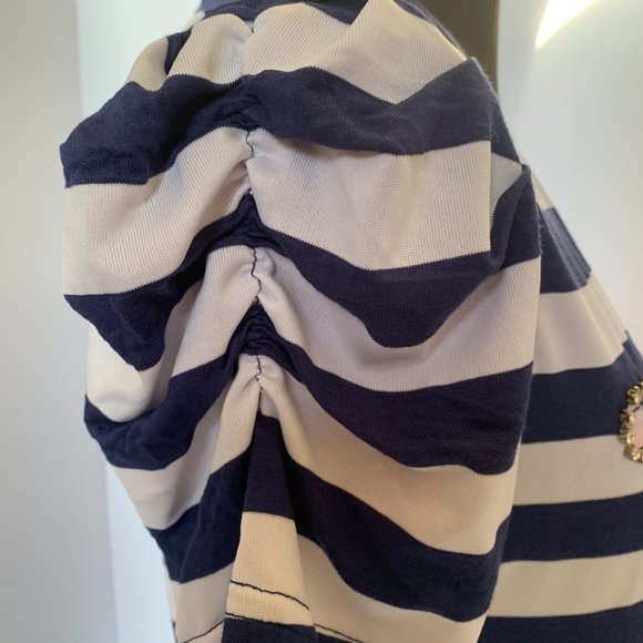 Navy Blue Striped Top - Picture 3 of 3